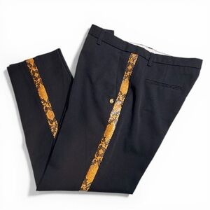 SCOTCH & SODA Tailored Cropped Pants w/ Faux Snake Leather Stripe in Size Small